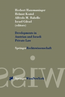 Image for Developments in Austrian and Israeli Private Law