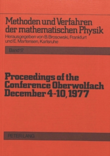 Image for Proceedings of the Conference Oberwolfach: December 4-10, 1977