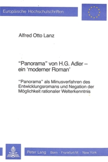 Â«PanoramaÂ» von H.G. Adler - Ein Â«moderner RomanÂ»