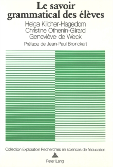 Le savoir grammatical des eleves