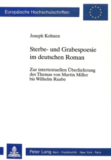 Sterbe- und Grabespoesie im deutschen Roman