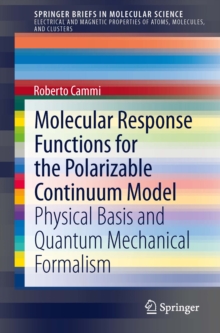 Image for Molecular Response Functions for the Polarizable Continuum Model: Physical basis and quantum mechanical formalism