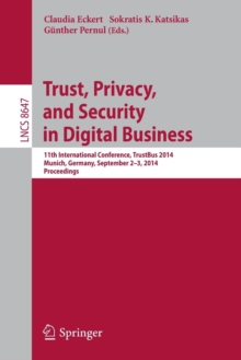 Image for Trust, Privacy, and Security in Digital Business