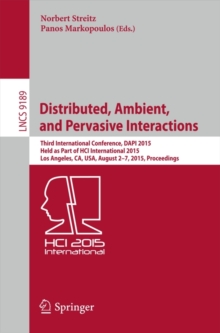 Image for Distributed, Ambient, and Pervasive Interactions