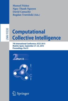 Image for Computational collective intelligence  : 7th International Conference, ICCCI 2015, Madrid, Spain, September 21-23, 2015, proceedingsPart 2