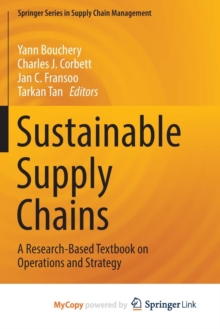 Image for Sustainable Supply Chains : A Research-Based Textbook on Operations and Strategy