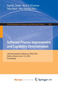 Image for Software Process Improvement and Capability Determination