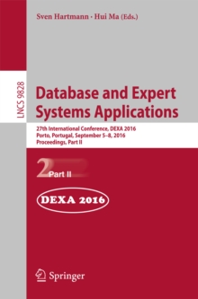 Image for Database and expert systems applications.: 27th International Conference, DEXA 2016, Porto, Portugal, September 5-8, 2016, Proceedings