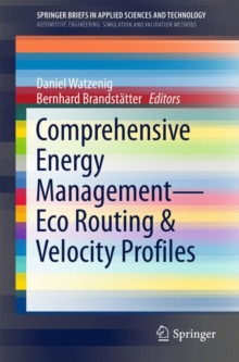 Image for Comprehensive energy management - eco routing & velocity profiles