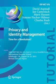 Image for Privacy and Identity Management. Time for a Revolution?