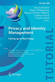Image for Privacy and Identity Management. Facing up to Next Steps