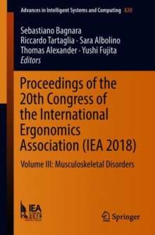 Image for Proceedings of the 20th Congress of the International Ergonomics Association (Iea 2018).