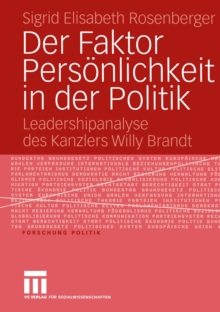 Image for Der Faktor Personlichkeit in der Politik: Leadershipanalyse des Kanzlers Willy Brandt