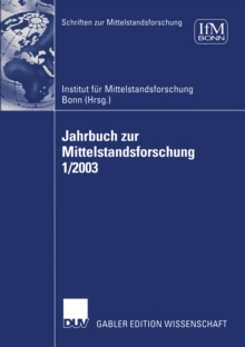 Image for Jahrbuch zur Mittelstandsforschung 1/2003