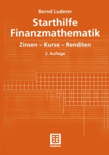 Image for Starthilfe Finanzmathematik: Zinsen - Kurse - Renditen