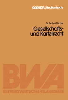 Image for Gesellschafts- und Kartellrecht