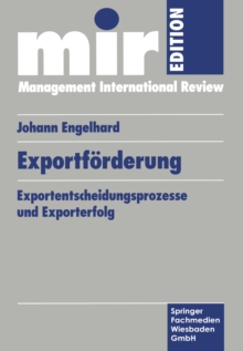 Image for Exportforderung: Exportentscheidungsprozesse Und Exporterfolg