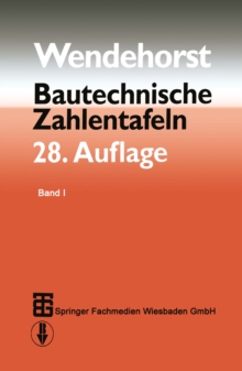 Image for Bautechnische Zahlentafeln.