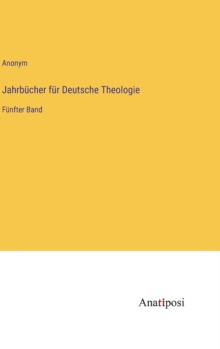 Image for Jahrbucher fur Deutsche Theologie