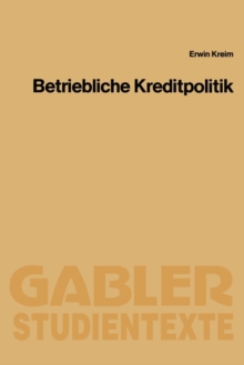 Image for Betriebliche Kreditpolitik
