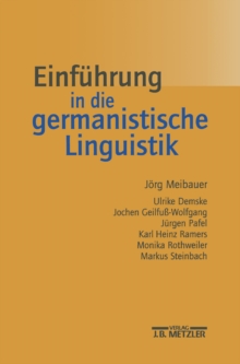 Image for Einfuhrung in die germanistische Linguistik