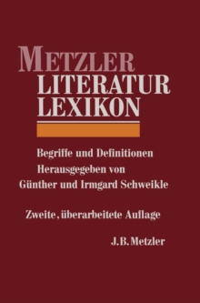Image for Metzler Literatur Lexikon: Begriffe und Definitionen.