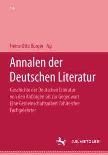 Image for Annalen der deutschen Literatur