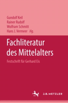 Image for Fachliteratur des Mittelalters: Festschrift fur Gerhard Eis