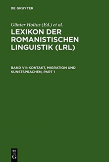 Image for Kontakt, Migration Und Kunstsprachen : Kontrastivitat, Klassifikation Und Typologie