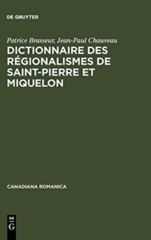 Image for Dictionnaire Des Regionalismes de Saint-Pierre Et Miquelon