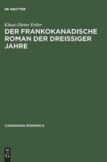 Image for Der frankokanadische Roman der dreißiger Jahre