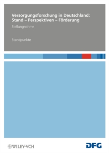 Image for Versorgungsforschung in Deutschland: Stand - Perspektiven - Forderung - Standpunkte