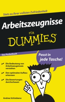 Arbeitszeugnisse fur Dummies Das Pocketbuch