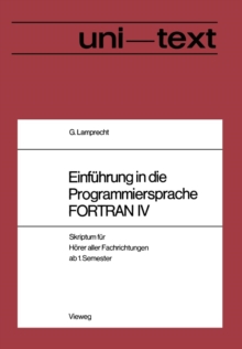 Image for Einfuhrung in die Programmiersprache FORTRAN IV