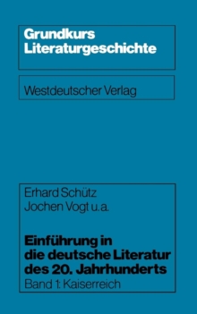 Image for Einfuhrung in die deutsche Literatur des 20. Jahrhunderts