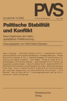 Image for Politische Stabilitat und Konflikt