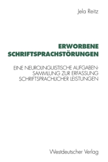 Image for Erworbene Schriftsprachstorungen