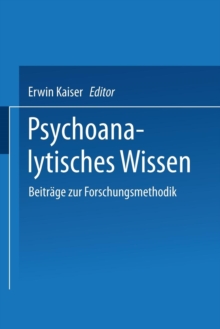 Image for Psychoanalytisches Wissen
