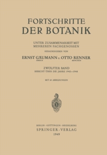 Image for Fortschritte der Botanik : Bericht Uber die Jahre 1942–1948