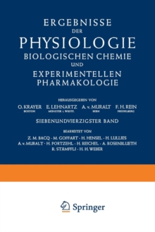 Image for Ergebnisse der Physiologie Biologischen Chemie und Experimentellen Pharmakologie