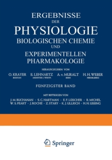 Image for Ergebnisse der Physiologie Biologischen Chemie und Experimentellen Pharmakologie