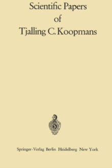Image for Scientific Papers of Tjalling C. Koopmans