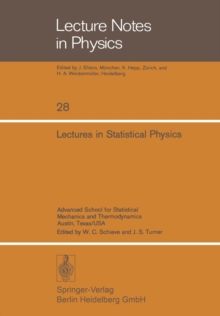 Image for Lectures in Statistical Physics