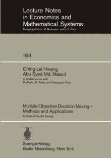 Image for Multiple Objective Decision Making — Methods and Applications