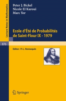 Image for Ecole d'Ete de Probabilites de Saint-Flour IX, 1979