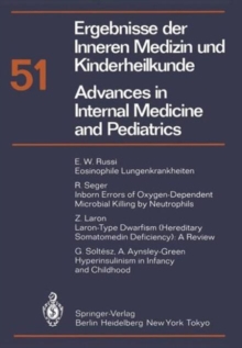 Image for Ergebnisse der Inneren Medizin und Kinderheilkunde / Advances in Internal Medicine and Pediatrics