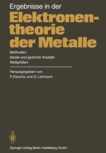 Image for Ergebnisse in der Elektronentheorie der Metalle