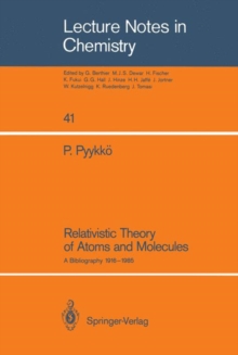 Image for Relativistic Theory of Atoms and Molecules