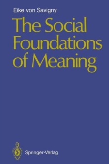 Image for The Social Foundations of Meaning