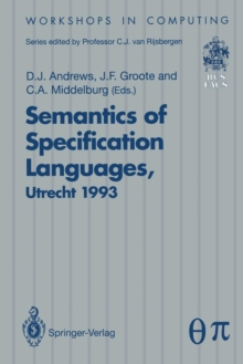 Image for Semantics of Specification Languages (SoSL)
